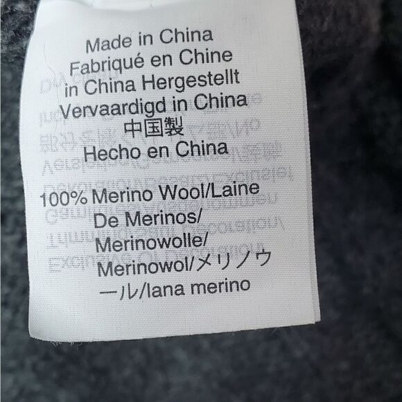 Madewell Charcoal Gray Merino Wool Star Sweater - Picture 6 of 7